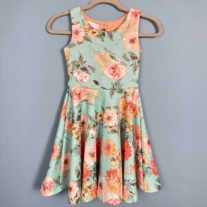 BONNIE JEAN Floral Sleeveless Dress Girls Size 10